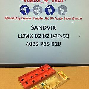 10x New Sandvik LCMX 02 02 04P-53 4025 Carbide U Drill Inserts CI22