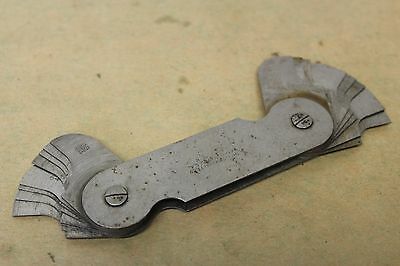 L.S Starrett No. 272B Radius Gauge 9/32-33/64" Range 16 Leaves ME1319