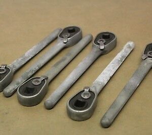 Job Lot 6x New Vintage 3/8" Square Drive Ratchet Handles Made In USA Garage Tool