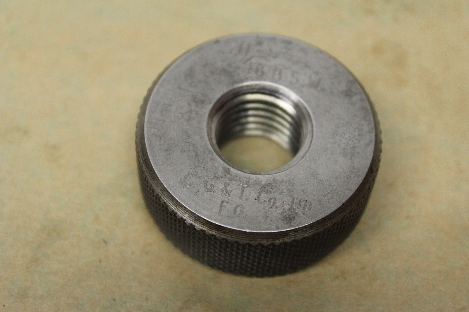 C G & T Co LTD 11/16" x 11 Tpi BSW GO Screw Thread Ring Gauge ME857