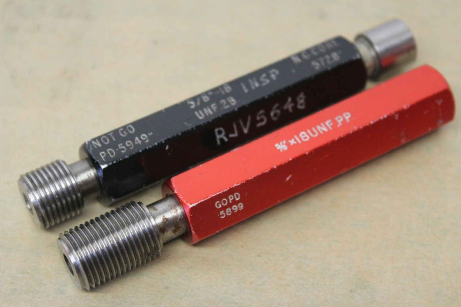 5/8" x 18 Tpi UNF 2B GO, NOGO & Core Thread Plug Gauges ME1023