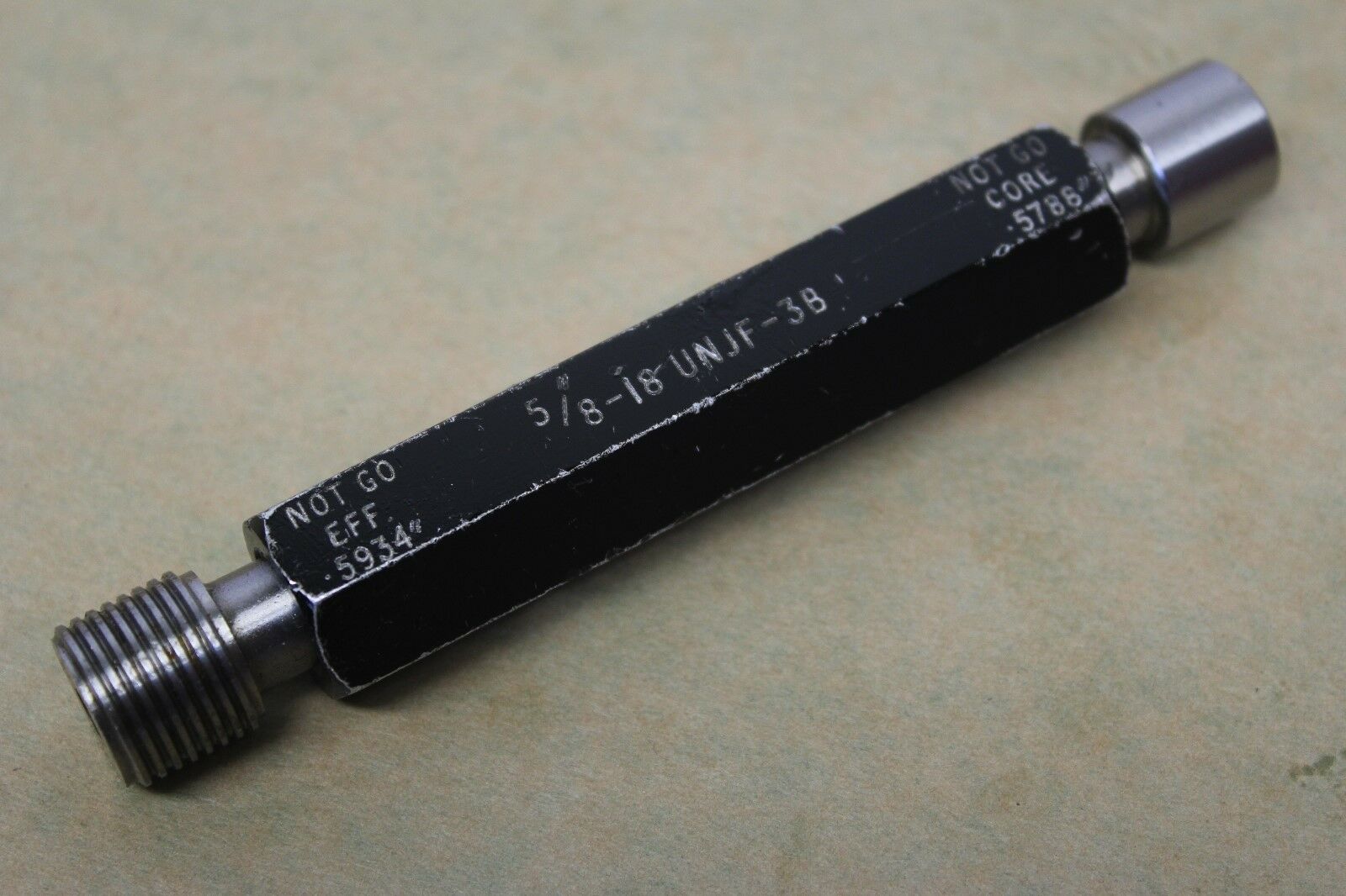 Matrix 5/8" x 18 UNJF 3B NO GO & Core Screw Thread Plug Gauge ME1143