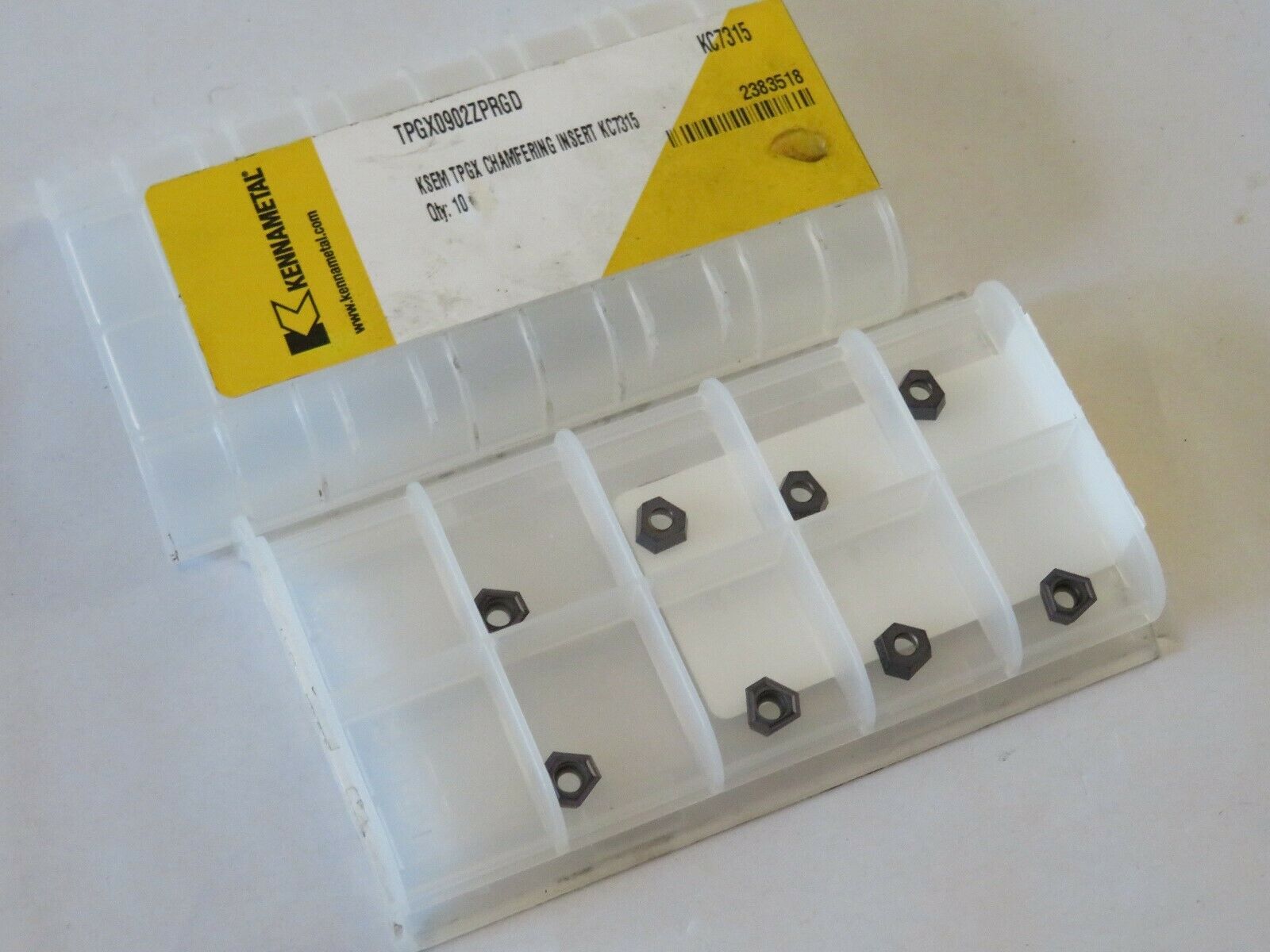 8x New Kennametal TPGX0902ZPRGD KC7315 KSEM Chamfering Inserts CI1177