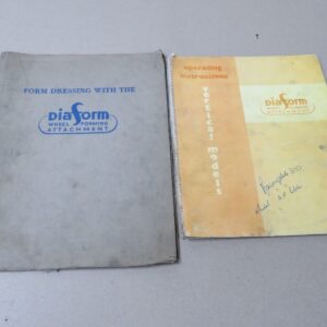 DiaForm 'Model A' Wheel Forming Attachment Operation Instruction Originals