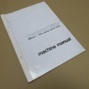Harrison M500 Lathe Manual